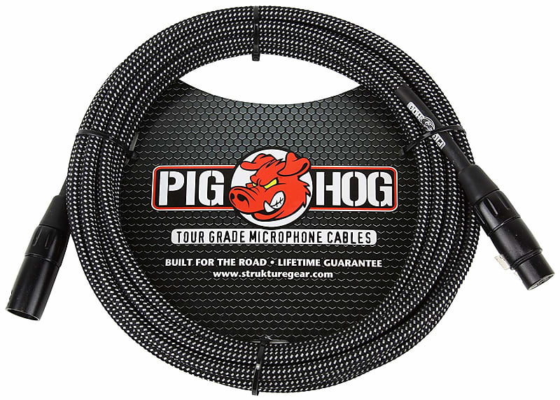 Pig Hog - PHM20BKW - High Performance XLR Microphone Cable - Black - 20 ft. image 1