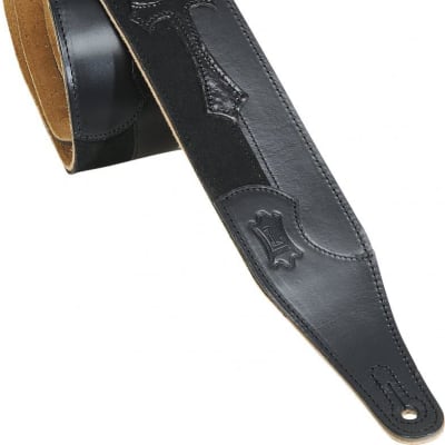 Levys M17CX-BLK 2.5-inch Leather Designer Strap - Black image 1