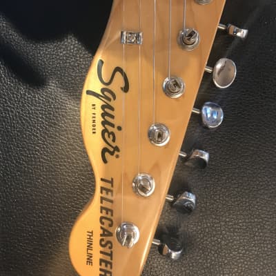 Fender Squire  Classic  Vibe ‘70’s Thinline Deluxe  (Guitar only NO CASE OR GIG BAG) 2017 Natural image 7