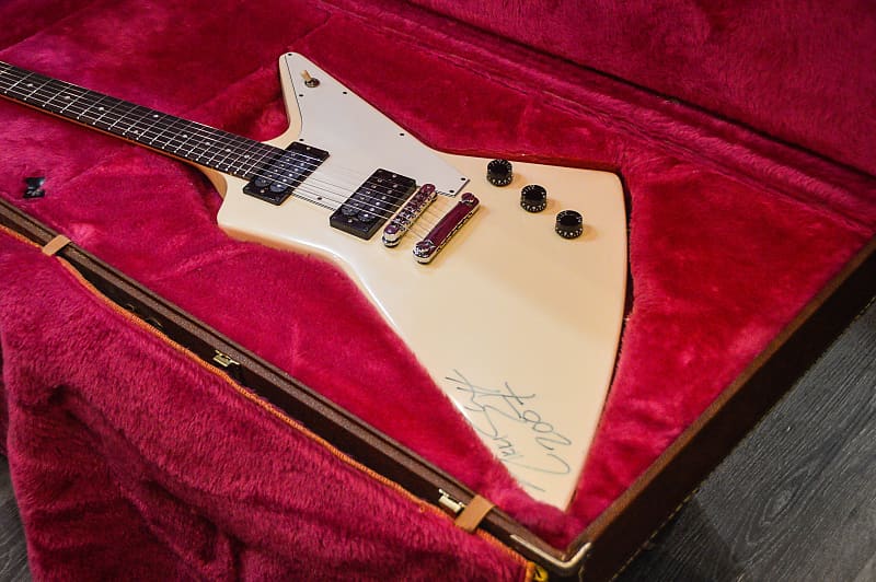 Gibson Explorer 1990 Nikki Sixx Signed - White | Reverb