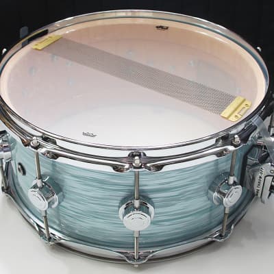 DW Collectors Maple SSC 6.5" x 14" Snare Drum w/ VIDEO! Pale Blue Oyster VLT image 5
