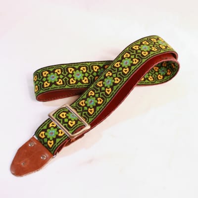 ビンテージストラップ 1970s Vintage Unbranded 70's Era Import Jacquard Weave Guitar
