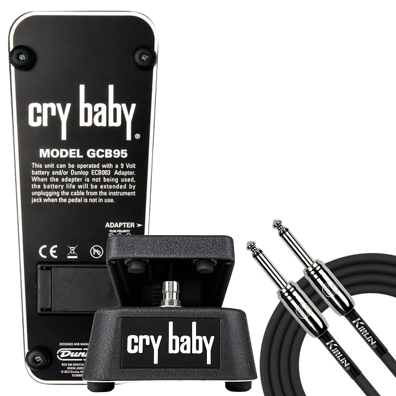 ギター craybaby gcb-95 Dunlop Crybaby GCB-95 Classic Wah Pedal Bundle with 2 Patch