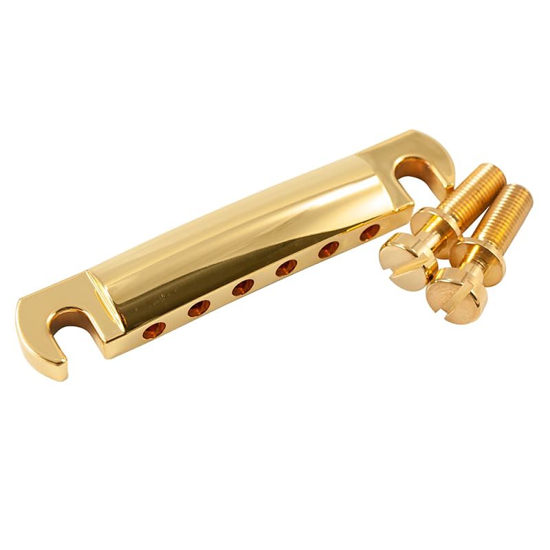 Kluson USA Zinc Stop Tailpiece w/ Steel Studs Gold image 1