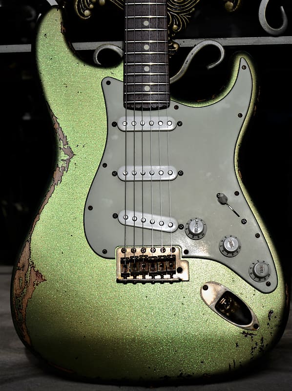 Fender Stratocaster Relic Nitro Green Sparkle Custom Shop Fat 50's