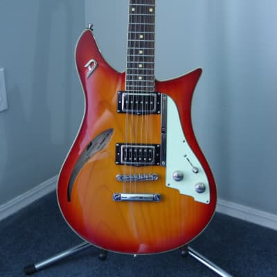 Duesenberg Double Cat Semi-Hollow 12-String Guitar 2010s - Fire Burst for sale