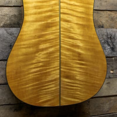 Conn Vintage Acoustic F-20 Guitar w/ Flamed Maple Back - Made in Japan w/ Gig bag image 5