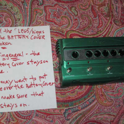 used Line 6 DL-4 Modeler [NOT DL4 MkII ver] from 1999 or early 2000s (one of the "LEGs" / hinges of the battery cover is broken, in general BC stays on fine, you may want to put tape over BC) (NO: box, paperwork, batteries, adapter) image 1