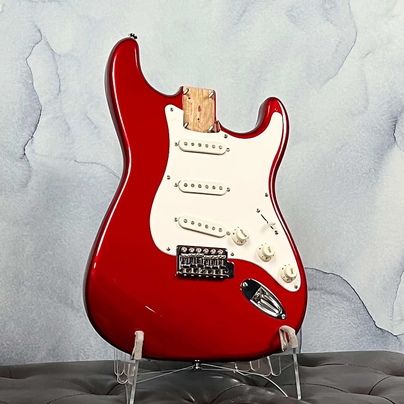 Squier Loaded Stratocaster Body Candy Apple Red Reverb