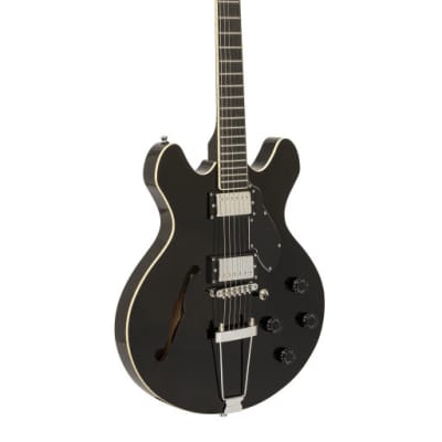STAGG Electric guitar Silveray series 533 model with chambered maple body Black for sale