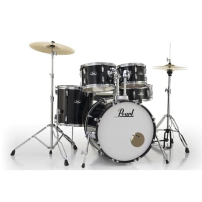 Pearl Roadshow 5pc Drum Set w/Hardware & Cymbals Jet Black image 9