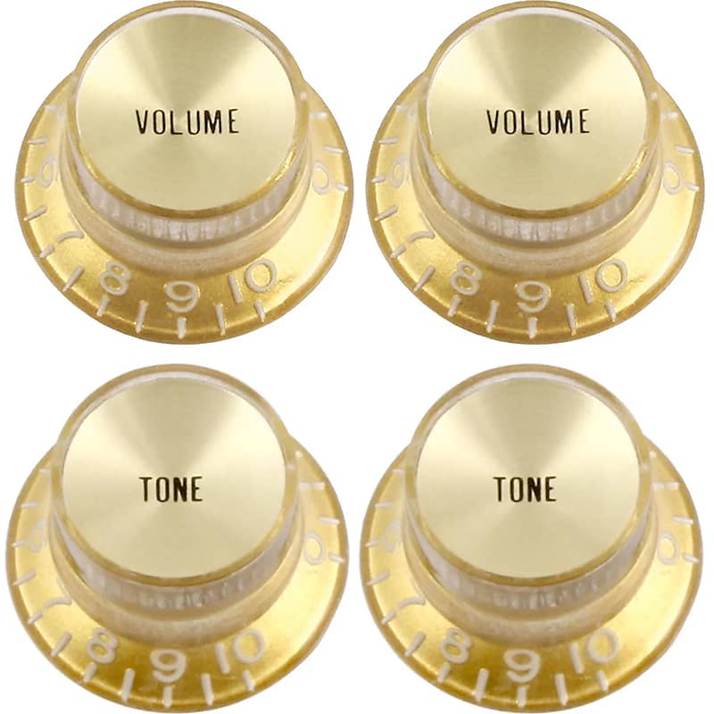 NEW Set of 4 METRIC Bell Top Hat Knobs Gibson® Style Tone Reverb