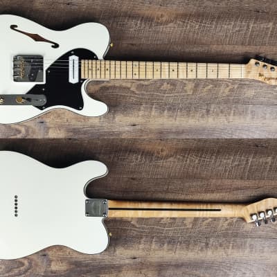 MyDream Partcaster Custom Built - Black and White Thinline Charlie Christian image 1