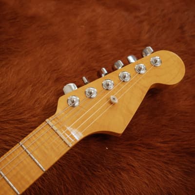 Warmoth/Allparts Blonde S Style Guitar with Flamed Maple Neck image 14