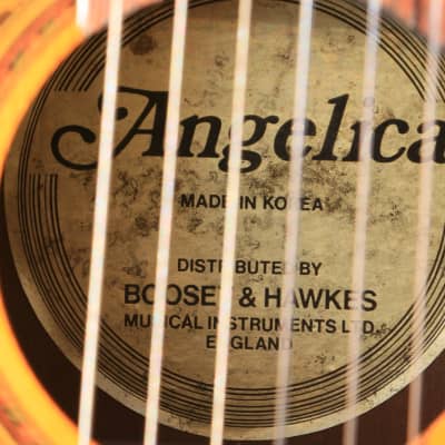 GREAT GUITAR ANGELICA Made In Korea FAN-BRACED VINTAGE EXCELLENT CONDITION Classical ACOUSTIC image 11