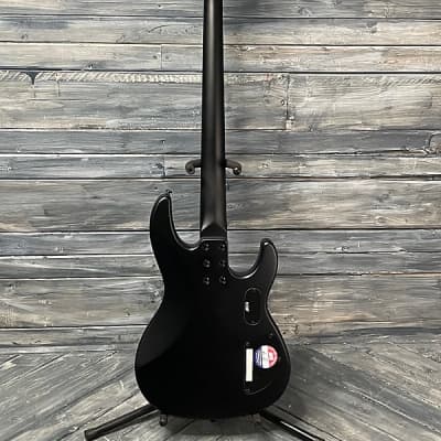 ESP/LTD Left Handed AP-4 Black Metal Black Satin Electric Bass Guitar image 5