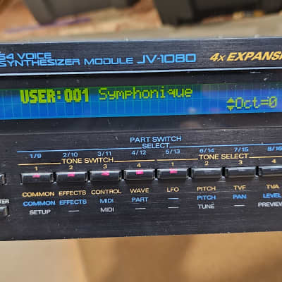Roland JV-1080 64-Voice Synthesizer Module 1994 - 2001 - Black