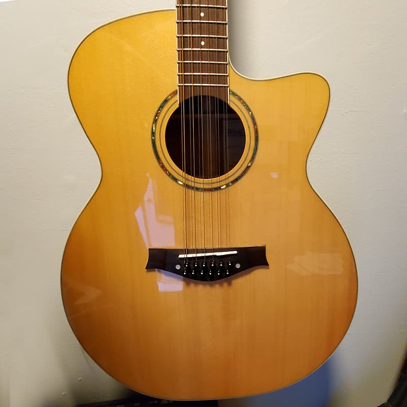 Woodsong Contoured, Acoustic/Electric 12 String Guitar Reverb