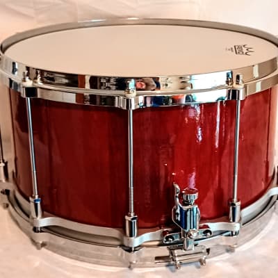 BUBINGA STAVE FREE FLOATING SNARE DRUM  14 X 6.5" CLEAR LACQUER - FREE SHIP TO CUSA! image 8