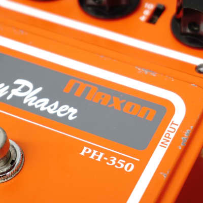 Maxon Rotary Phaser PH-350 80's Orange Electric Guitar Effects Pedal W/ PSU image 5
