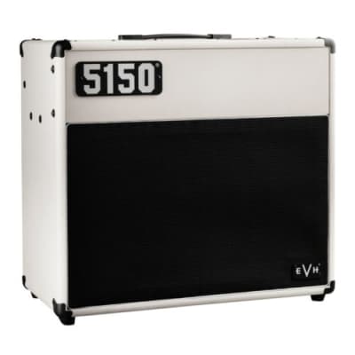 EVH 5150 Iconic Series 40W 1 x 12 Combo, Two-Channel, Reverb, Electric Guitar Amplifier with Molded Plastic Handle and Two 6L6 Power Tubes (Ivory) image 9