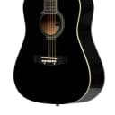 STAGG 3/4 black dreadnought acoustic guitar with basswood top, left-handed model SA20D 3/4 LH-BK