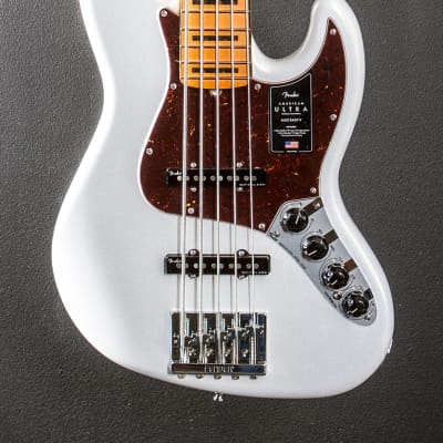 Fender American Ultra Jazz Bass V – Arctic Pearl w/Maple image 2