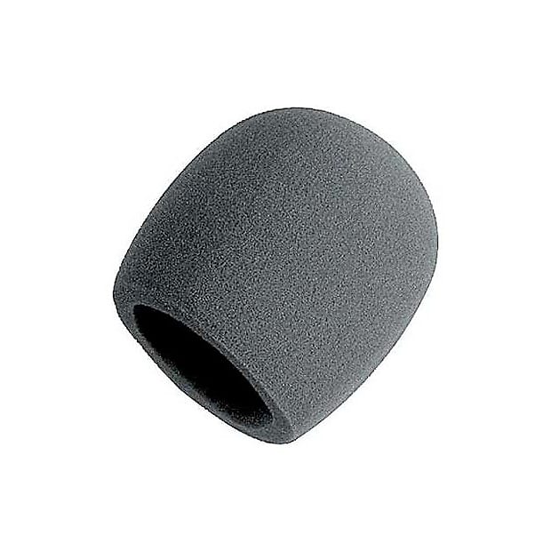 On-Stage Foam Ball-Type Microphone Windscreen, Black image 1