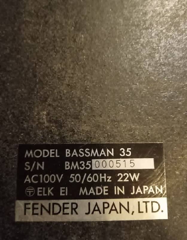 Fender JAPAN BASSMAN 35X メンテナンス済 完動品 Fender JAPAN BASSMAN 35X メンテナンス済 完動品