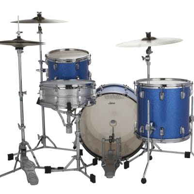 Ludwig Pre-Order Classic Maple Blue Sparkle Pro Beat 14x24_9x13_16x16 Drums Shell Pack Kit Set | Special Order | Authorized Dealer image 3