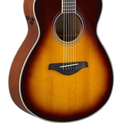 Yamaha FS-TA TransAcoustic Cutaway Symphony Acoustic Electric Guitar, Brown Sunburst image 1