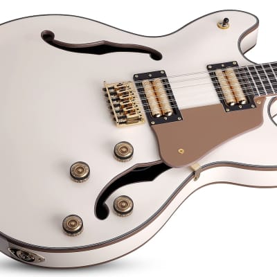 Schecter 267 Wayne Hussey Corsair-12 Guitar, Ivory image 3