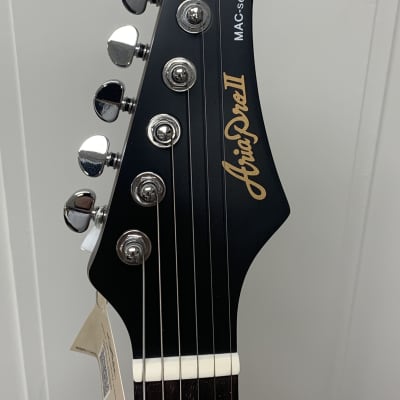 Aria Pro II Mac Deluxe Electric Guitar - Black - Floor Model w/FREE GUITAR PEDAL image 3