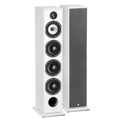 Triangle Celius 202 standing floor speakers, cherry finish, | Reverb