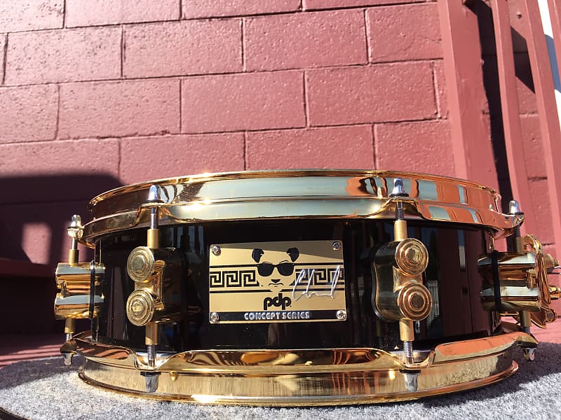 DW/ PDP Eric Hernandez 13'' (Bruno Mars) Signature 4x13" Maple Snare drum in Glossy Black Lqr. image 1