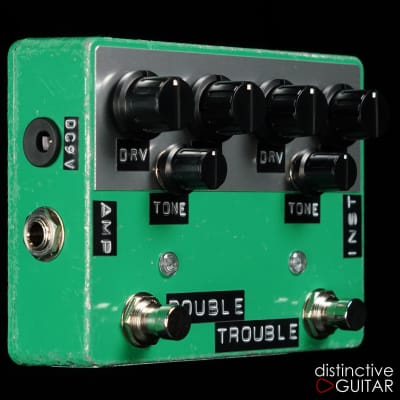 Shin's Music Double Trouble  Green Relic Two-Channel TS Style Overdrive image 2