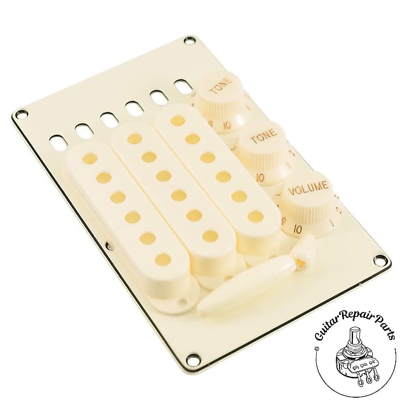 Plastic Accessory Kit For Strat (Knobs, Pickup Covers, Reverb