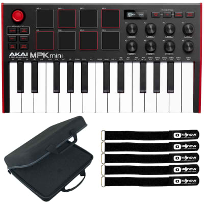 Akai MPK Mini MK3 25-Key Compact USB Keyboard & Pad Controller w Software & Case image 1