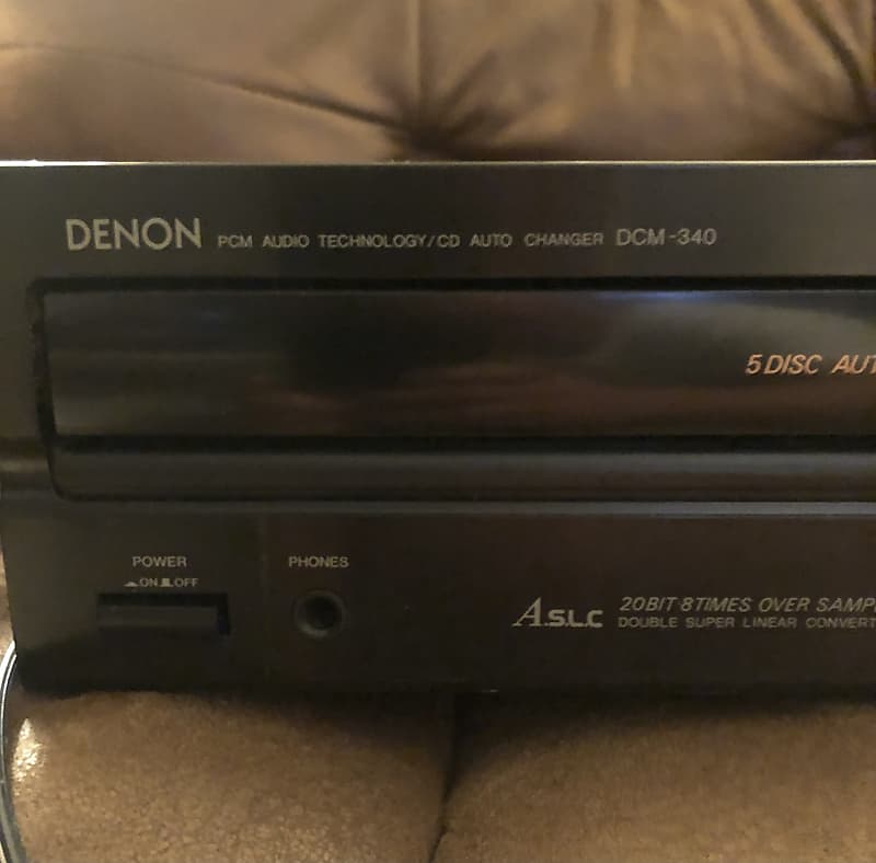 Denon DCM340 5 disc CD changer 1992 Black Reverb