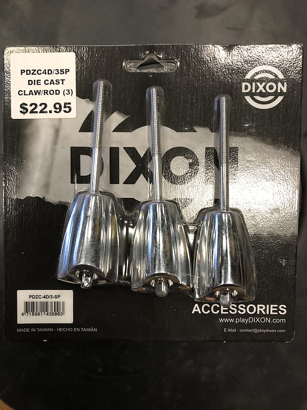 Dixon PDZC4D/3SP Bass Drum Claw Hook, Package of 3