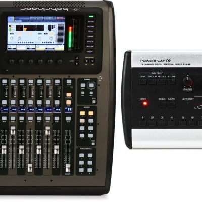 Behringer X32 Compact 40-channel Digital Mixer  Bundle with Behringer Powerplay P16-M 16-channel Digital Personal Mixer image 1