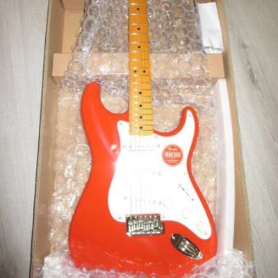 Chitarra Fender Strato Squier modello Classic Vibe 50s Fiesta Red Nuova. image 5