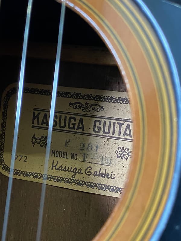 ▲希少 KASUGA/カスガ アコースティックギター F-10 Kasuga F-10 OO size Acoustic Guitar - Natural - Made In