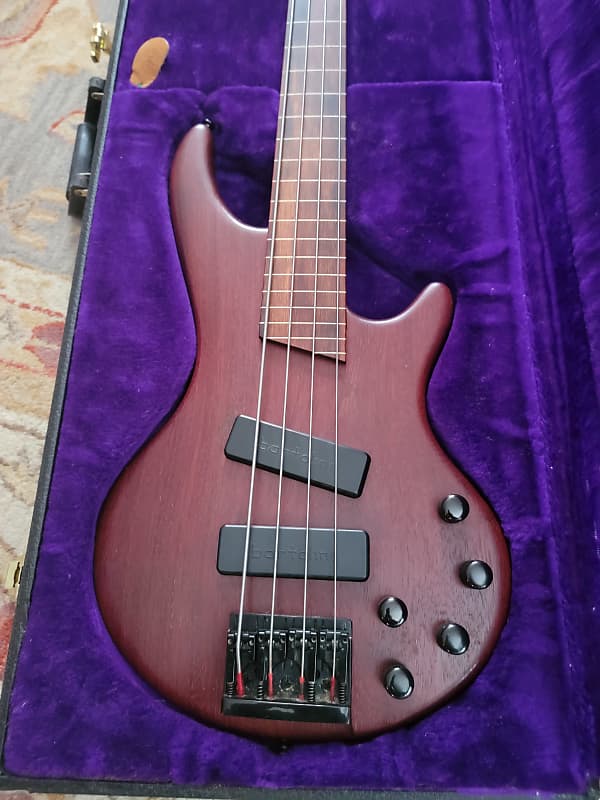 Curbow PETITE fretles 4 string bass 1994 Purple heart natural | Reverb