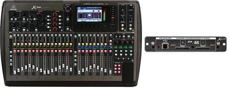 Behringer X32 40-channel Digital Mixer  Bundle with Behringer X-LIVE X32 Expansion Card for 32-channel SD/SDHC card and USB Recording image 1