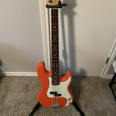 MJT Vintage Precision Bass Body - Relic Fiesta Red 2.35KG 2022 | Reverb