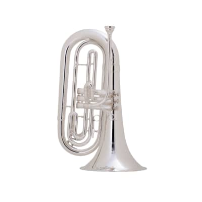 King Professional Ultimate Marching Baritone Silver Plated Outfit image 1