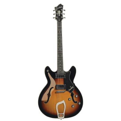 Hagstrom VIK-TSB Viking Semi-Hollow Body Canadian Hard Maple Neck 6-String Electric Guitar-(B-Stock) image 3