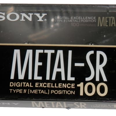 SONY MTL-SR100b METAL-SR 100 Minute Type IV Metal Position IEC Type IV Blank Audio Master Cassette image 1