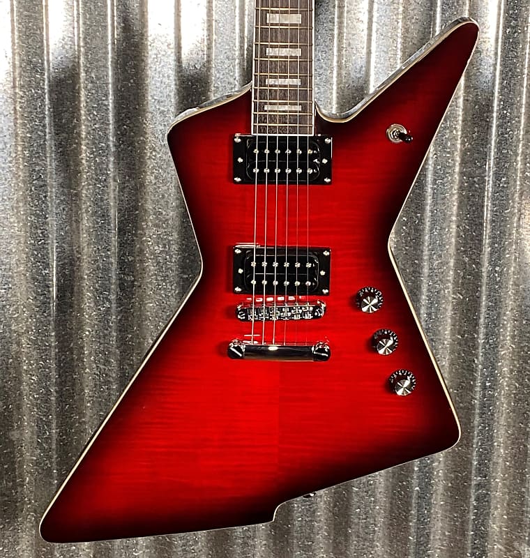 Westcreek Revenge Explorer Flame Transparent Red Burst #0092 | Reverb